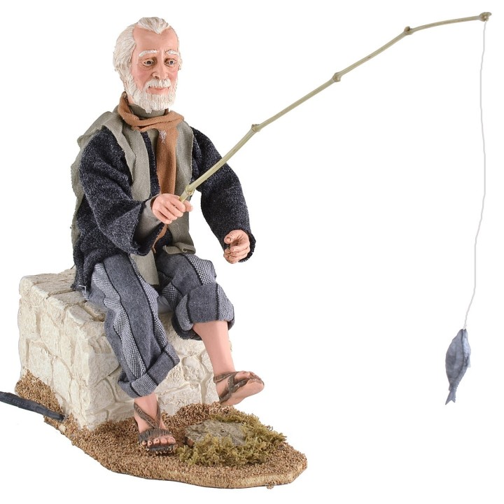 Pescatore seduto con triplo movimento serie 30 cm