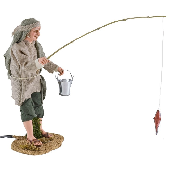 Pescatore in movimento 30 cm