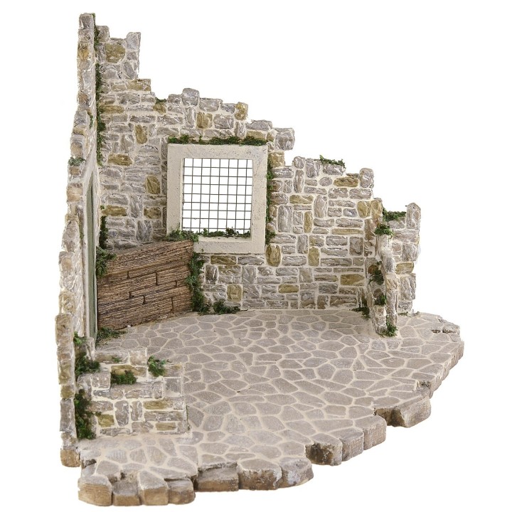 Ambientazione in resina per presepe cm 37x28,5x22,5 h