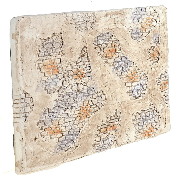 Pared con yeso para belén hecho a mano de 25x15,5x0,8 cm h
