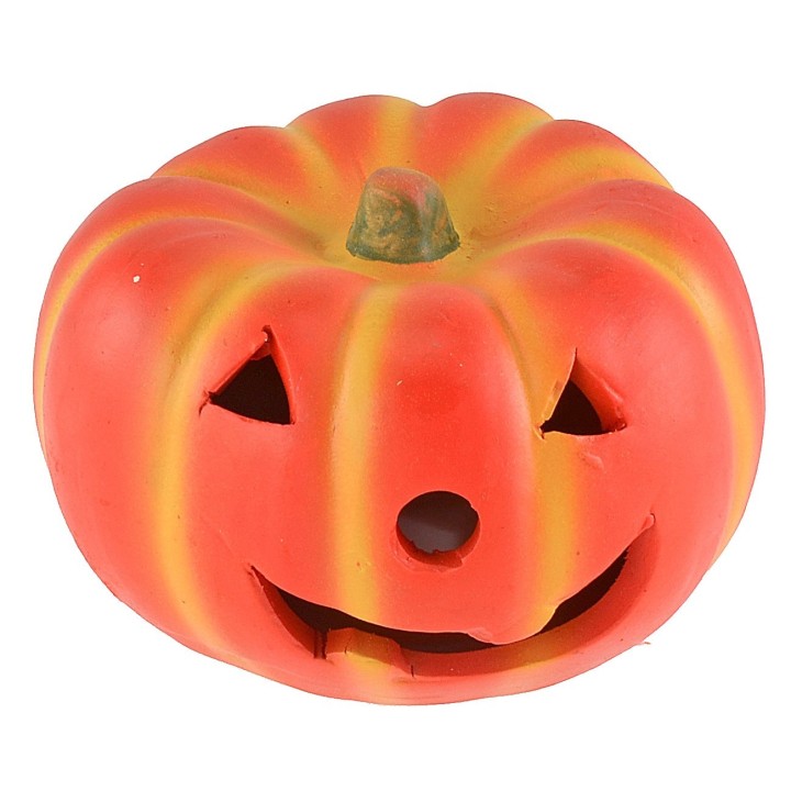 Halloween pumpkin with battery-operated color-changing LED