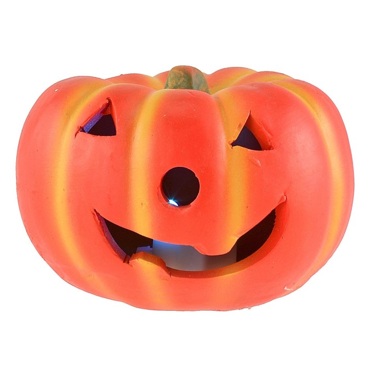 Zucca Halloween con led che varia il colore a batterie