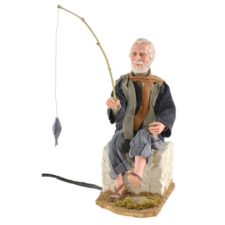 Pescatore seduto con triplo movimento serie 30 cm