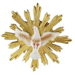 Espíritu Santo con aureola dorada ø 8,5 cm
