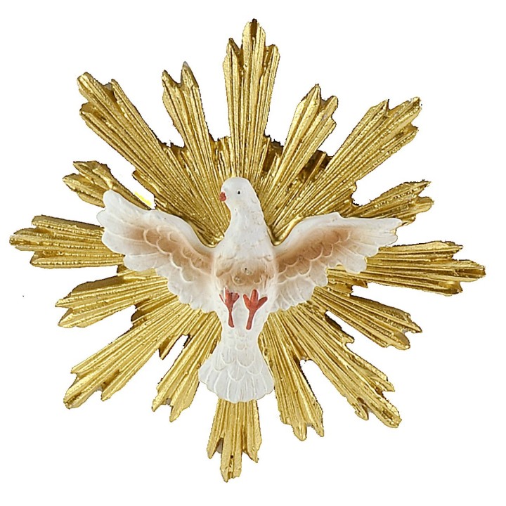 Holy Spirit with golden sunburst ø 8.5 cm