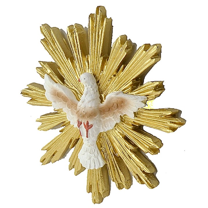 Espíritu Santo con aureola dorada ø 8,5 cm