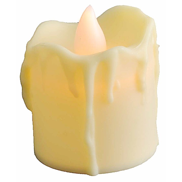 Candela con fiamma led a batteria h 4,7 cm