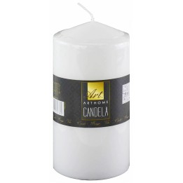 White wax candle h 15 cm