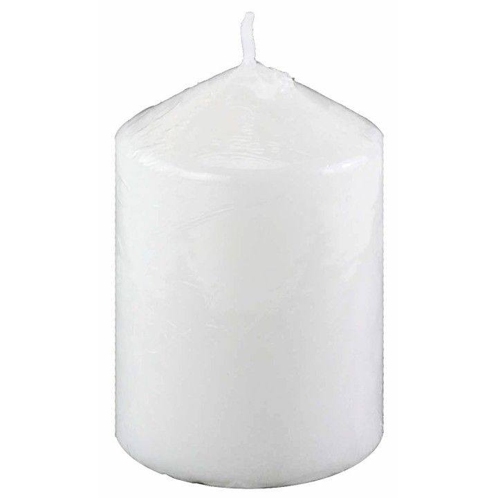 Vela de cera blanca h 8,5 cm