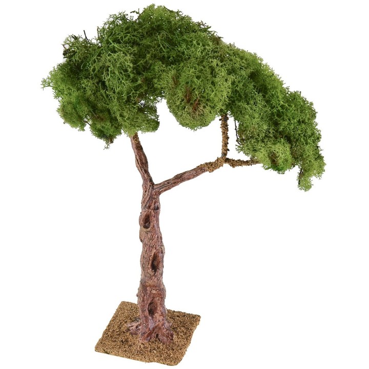 Tree with foliage and base 8x8x31 cm h