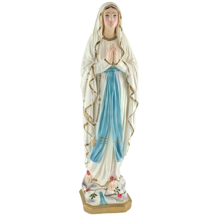 Virgen de Lourdes en resina h 41,5 cm