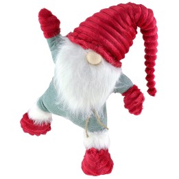 Gnomo navideño con barba h 63 cm