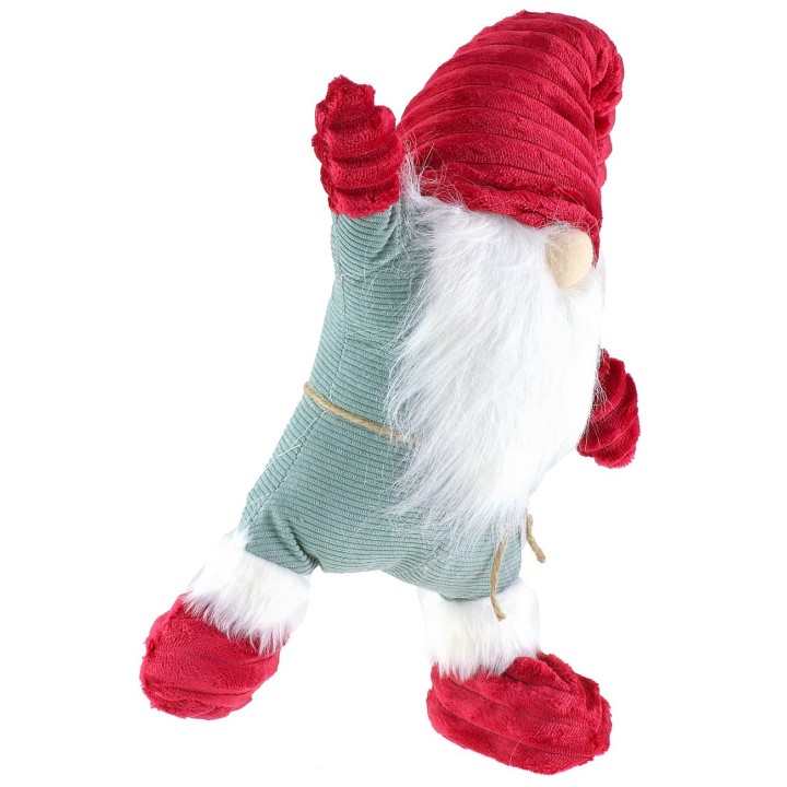 Gnomo natalizio con barba h 63 cm