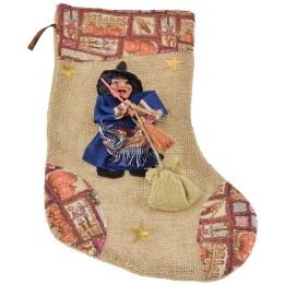 Calza befana con suoni e luci 24x42 cm