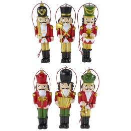Set 6 soldatini appendino per albero di natale cm 10 h