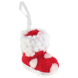 Botita de lunares de Navidad colgante cm 5,5x8,5x8 h