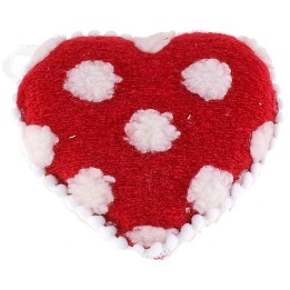 Appendino cuore a pois Natale cm 11,5x3,7x11 h