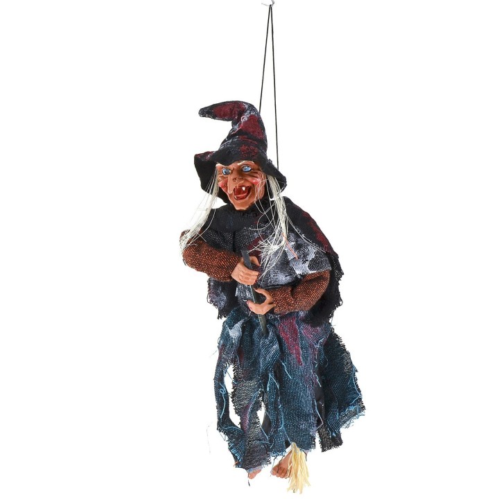 Befana para colgar con luces y sonidos de 42 cm