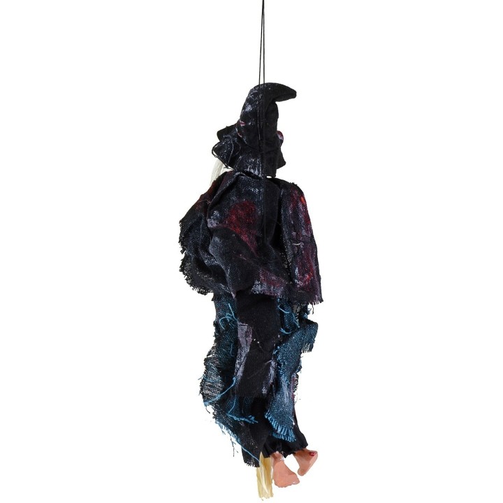 Befana para colgar con luces y sonidos de 42 cm