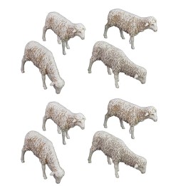 Set of 8 Landi Moranduzzo sheep for 12 cm statues