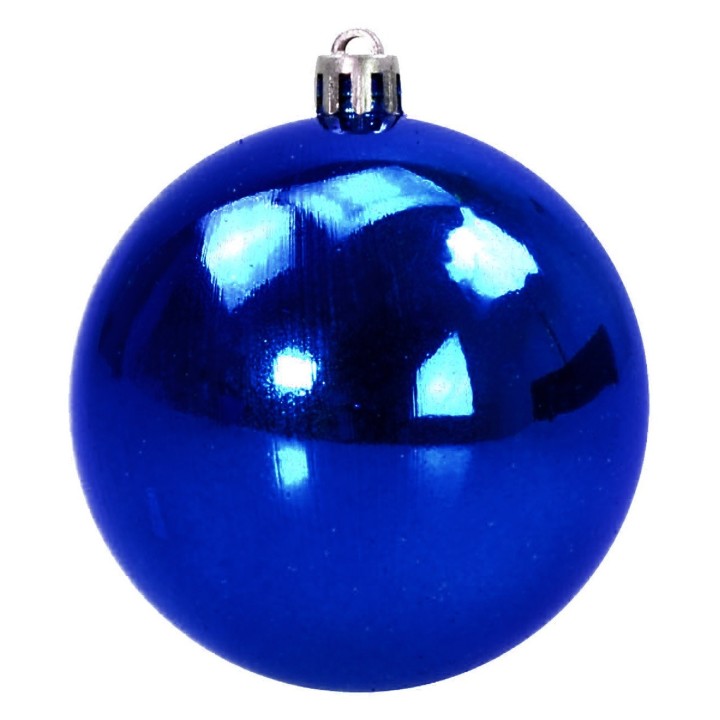 Set 2 palline blu per albero di Natale ø 10 cm
