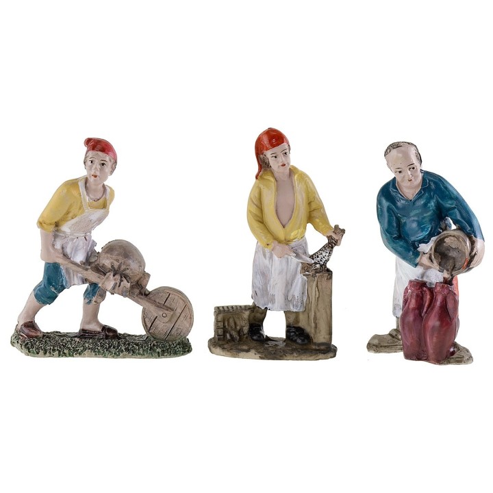 Set 6 statuine in resina serie 10 cm