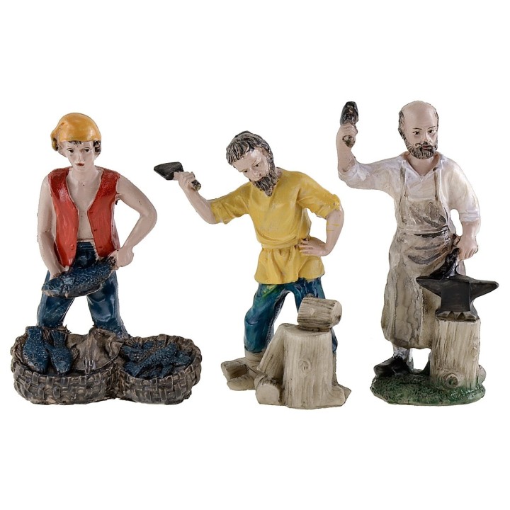 Set 6 statuine in resina serie 10 cm