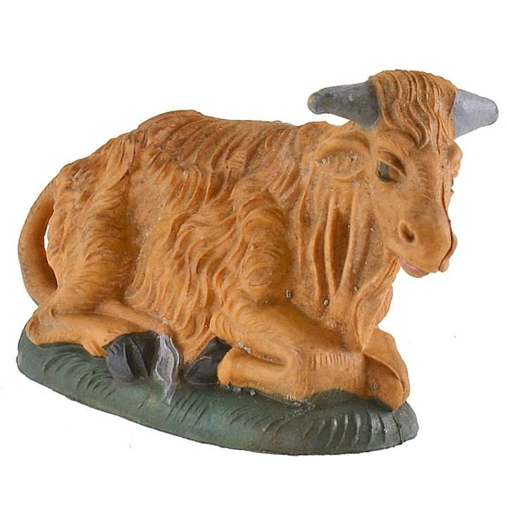 Juego de buey y burro en PVC para figuras de 10 cm