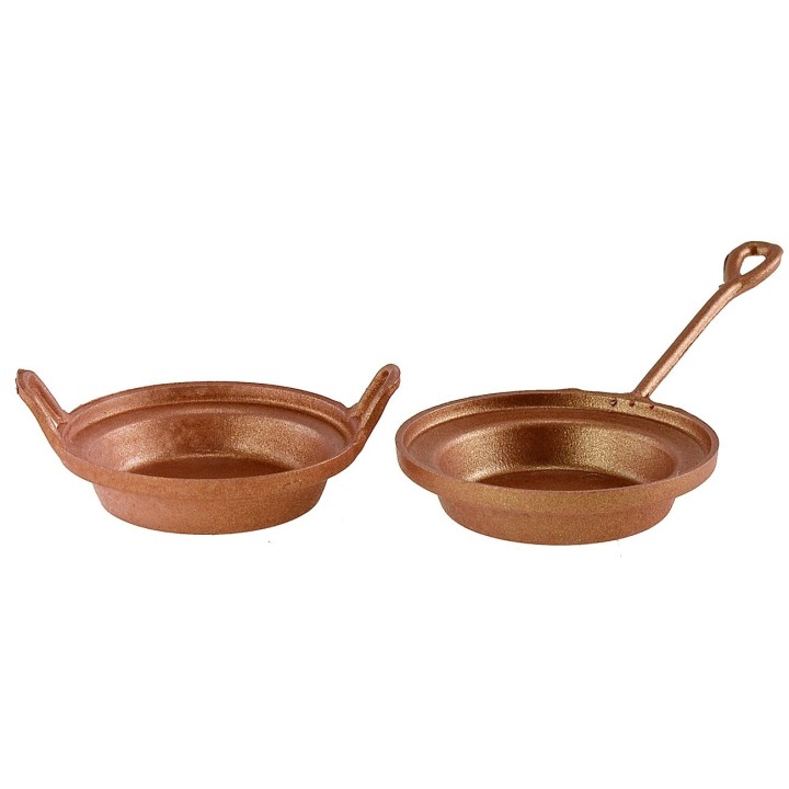 Juego de 2 ollas color cobre ø 3,3-3,4 cm