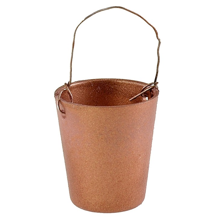 Copper-colored plastic bucket ø 2.2 cm