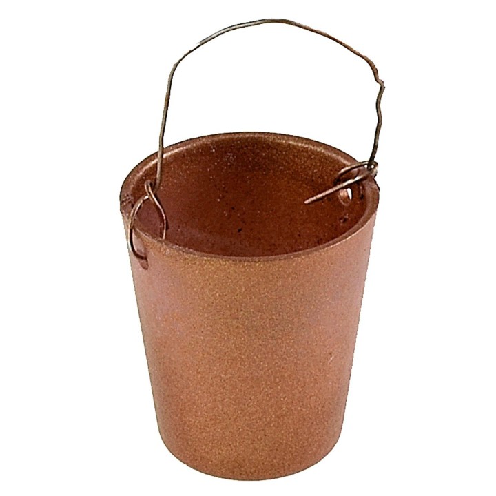 Copper-colored plastic bucket ø 2.2 cm
