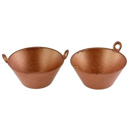Juego de 2 ollas color cobre ø 3,4 cm