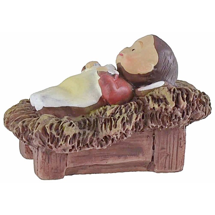Natività 5 soggetti in resina cm 10 stile bambino Oliver