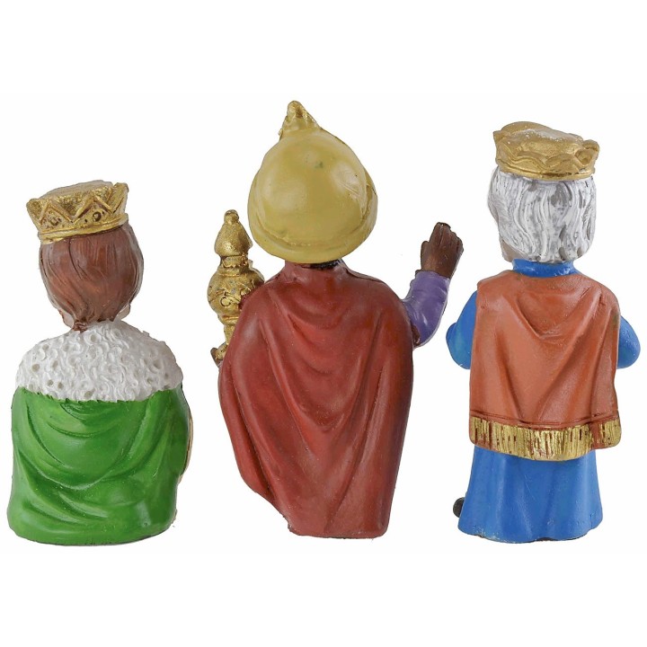 Tre Re Magi in resina cm 7 stile bambino Oliver