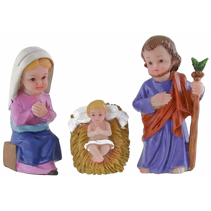 Nativity 6 subjects in resin 7 cm Oliver child style