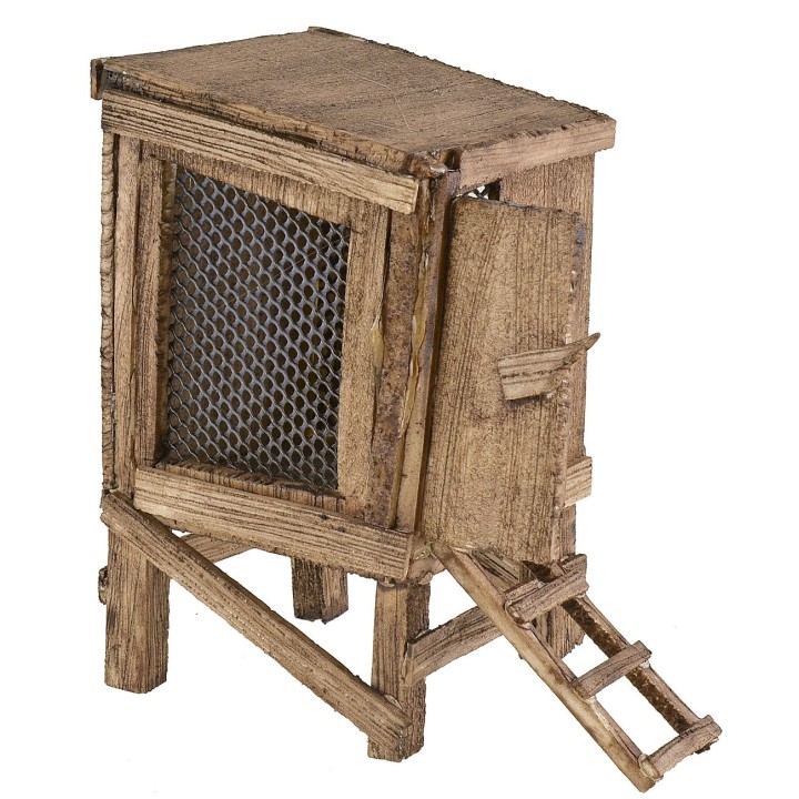 Pollaio per presepe cm 8x8x14,5 h