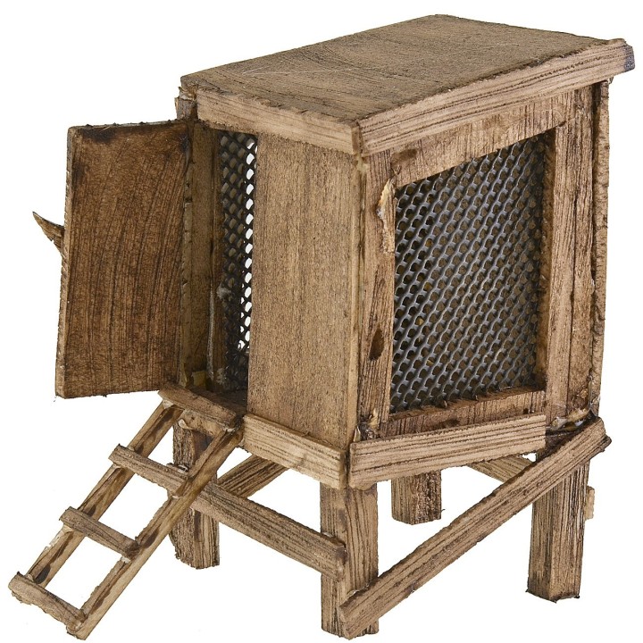 Pollaio per presepe cm 8x8x14,5 h