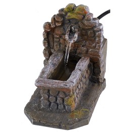 Working stone effect fountain in resin 7.5x15.5x11 h