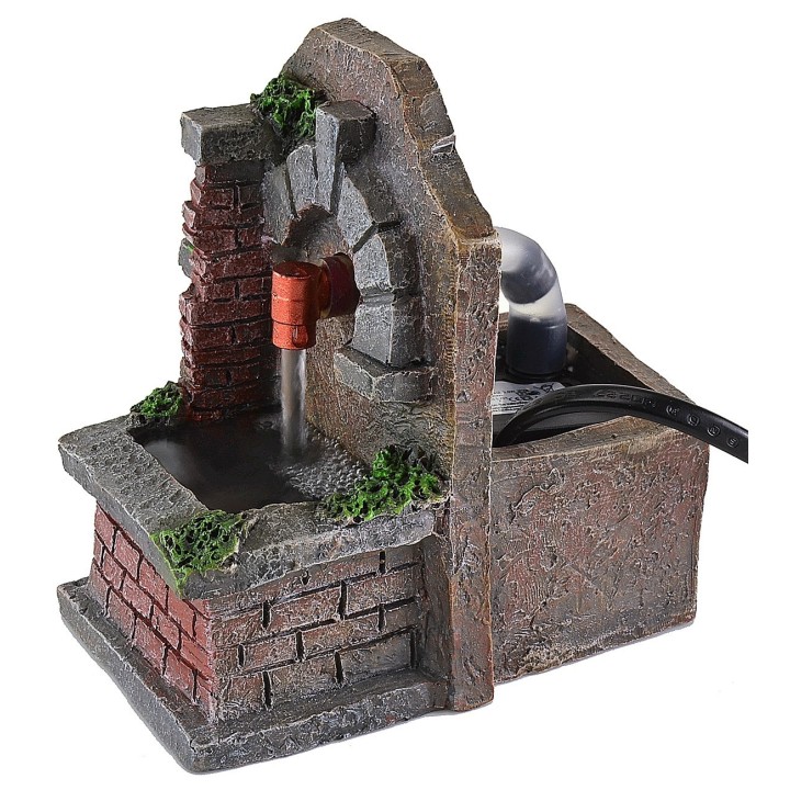 Fuente de resina funcional con muro de 9x11x11,6 cm h