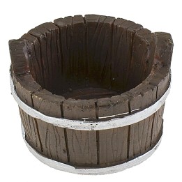 Tina de resina efecto madera ø 5 cm