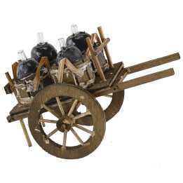 Carrito con damajuanas cm 8x12,5x7 h