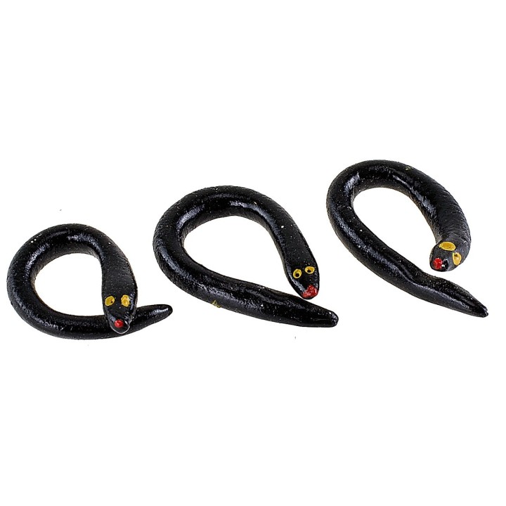 Set of 3 terracotta eels ø 5 mm