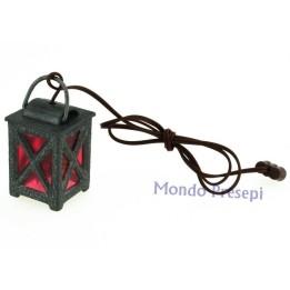 Lanterna grande in metallo lux luce rossa 3,5-4volt
