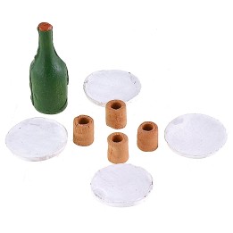Tabletop small parts set with bottle for statues 6-6.5 cm