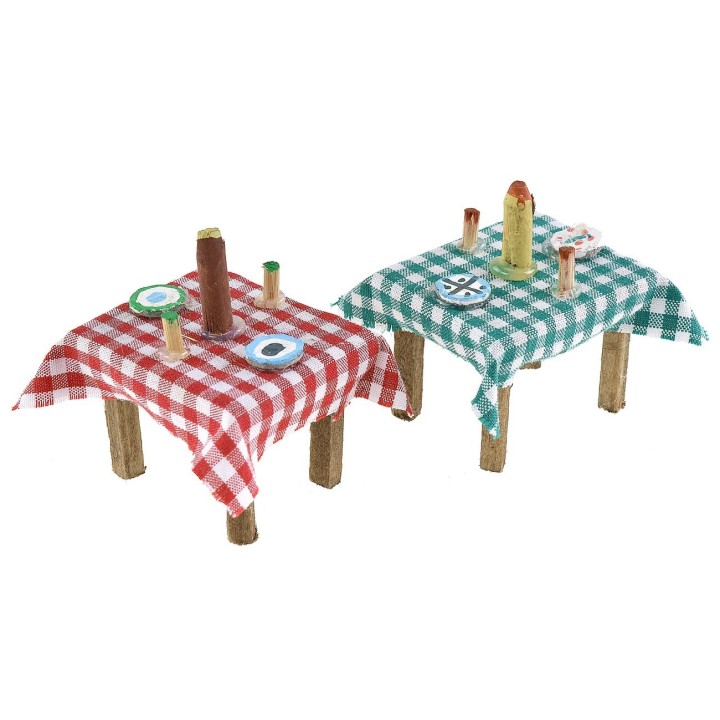 Table set in assorted colors 4.1x3.4x2.9 cm h