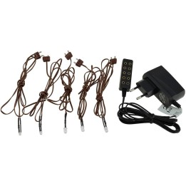 Kit of 5 yellow LED burners with power supply