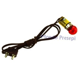 E10 lamp holder + plug + lamp. 