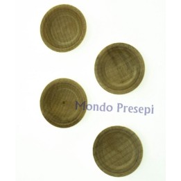 Set 4 piatti ø cm 2 in legno