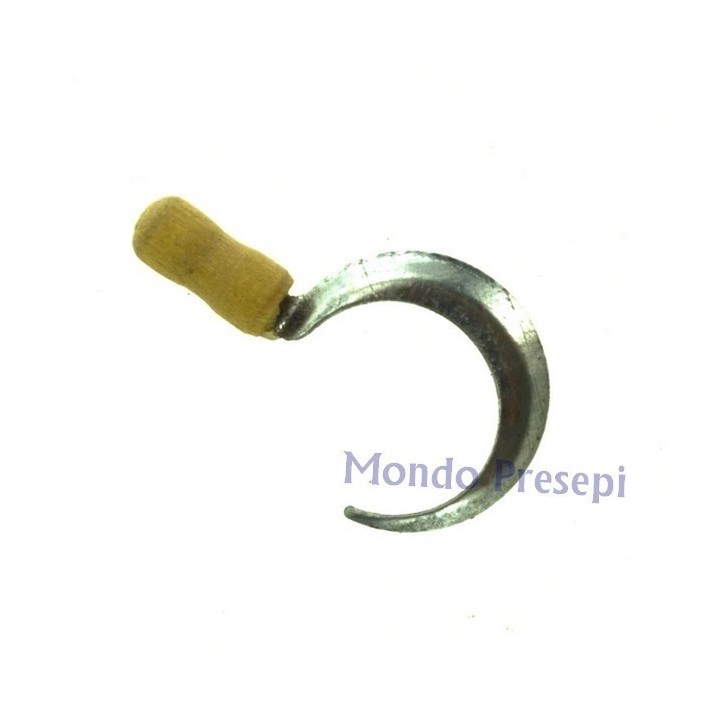 Sickle in wood and metal 2.6 cm