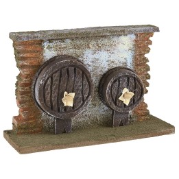 Muro con botti per presepe cm 19x6x12,5 h